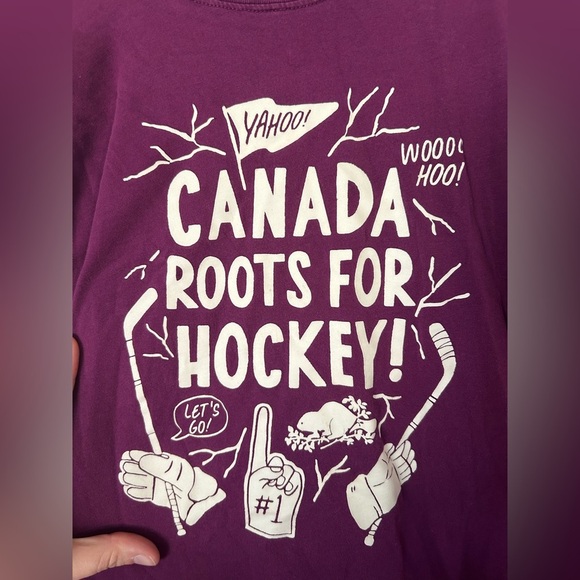 Roots Canada Hockey Purple Long Sleeve Size Large (9-10 Big Kids) - Picture 2 of 8